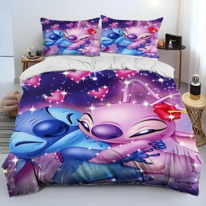 Lovely Cartoon Stitch Cute Monster Duvet Cover Set
